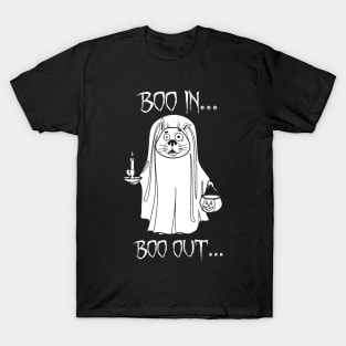 Boo in Boo Out T Shirt Funny Halloween Costume Men Women Kids T-Shirt